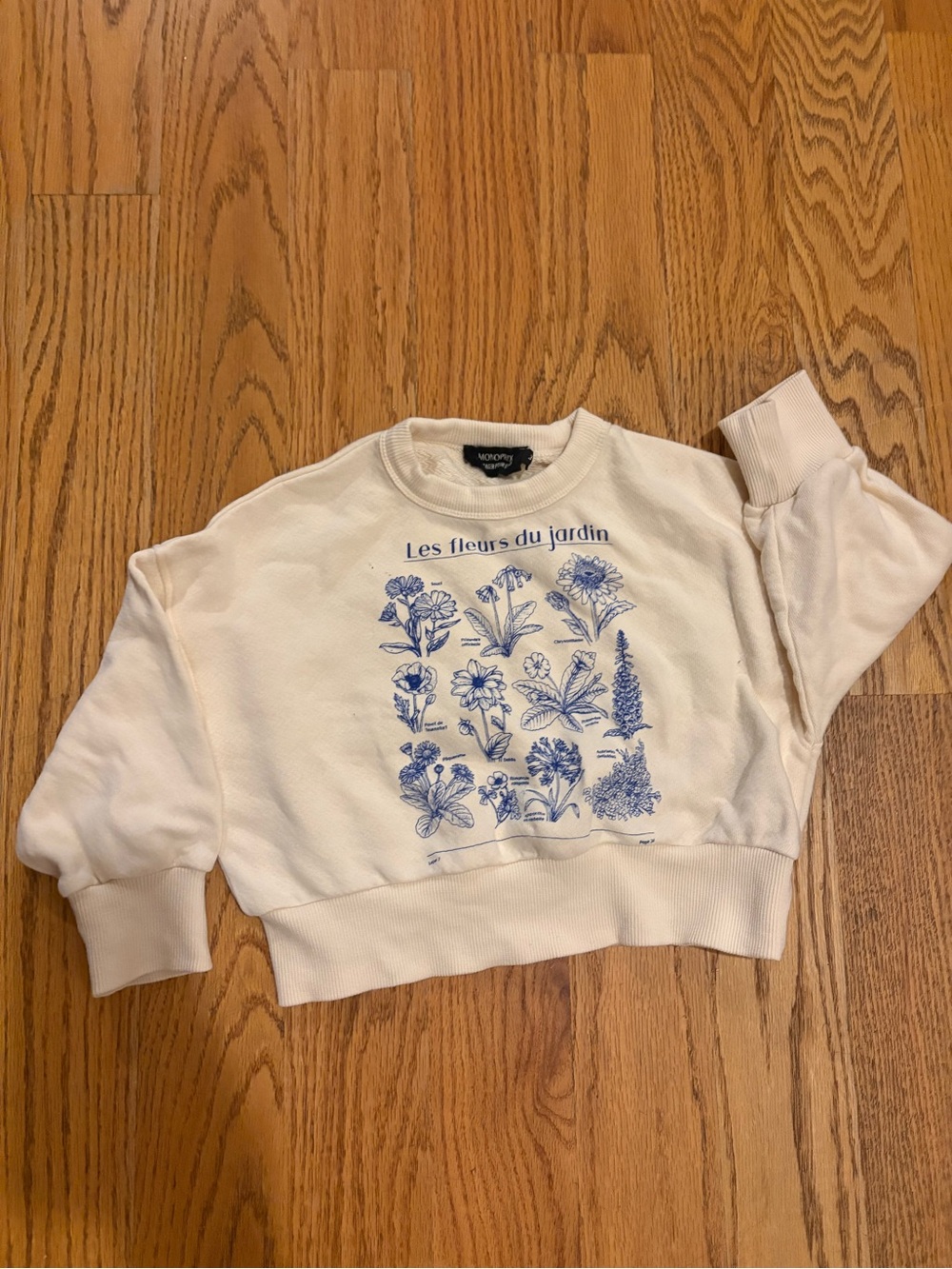 Cream Floral Graphic Sweatshirt - 3T